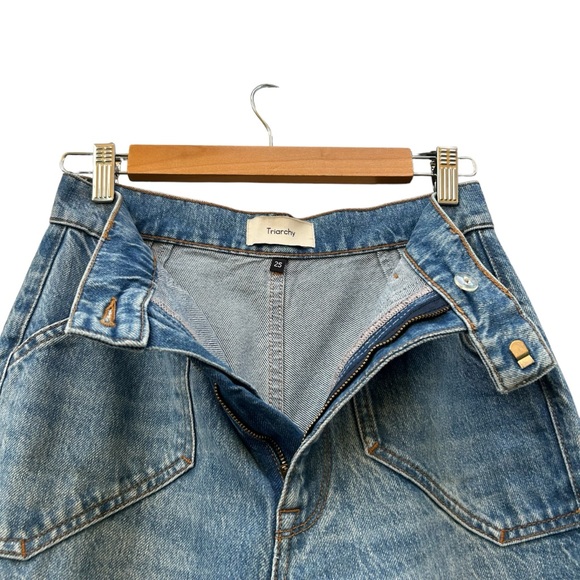 Triarchy Ms. Keaton Farmstand Baggy Jeans Blue Recycled & Organic Cotton - Sz 25 - Picture 12 of 14